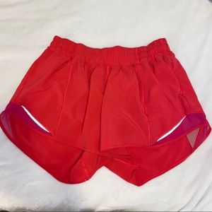 Lulu pink running shorts